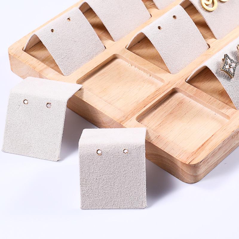 Solid Wood Counter Props Jewelries Rack Ear Jewelry Display Rack Various Types of Jewelry Decoration Racks Velvet Earring Holder