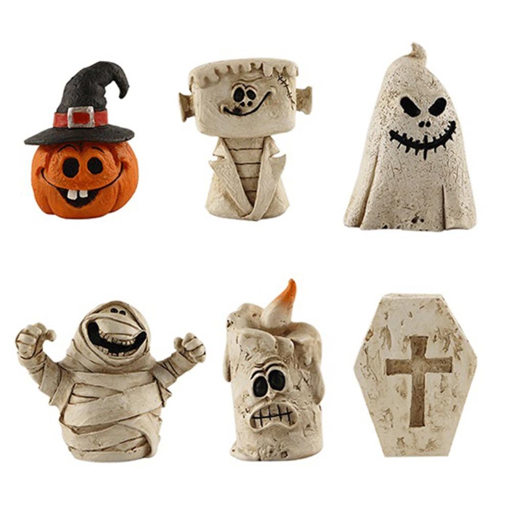 Resin Pumpkin Head Ornaments Tide Play Desktop Decorations New Scene Decoration  Halloween