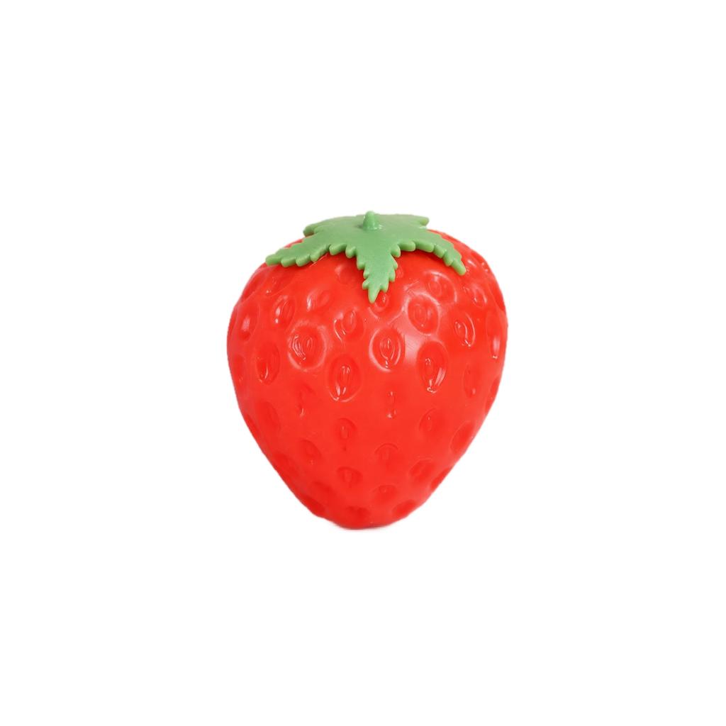 Strawberry Shaped Stress Relief Squeeze Toy Soft Silicone Sensory Fidget Toy for Anxiety and Focus Relief Durable and Portable