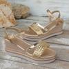 Fashion Fashion Braided Wedge Sandals for Women Lightweight Buckle Strap Platform Sandals Woman Summer Thick Sole Beach Sandalias Mujer