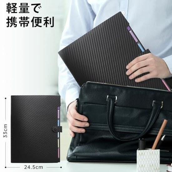 FRETONBA Document File 8 Pocket A4 Clear Expandable Folder Snap Type Accordion Sorting Label Included Waterproof Classification Storage Transparent