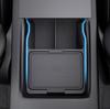 Boîte de rangement pour Console centrale de voiture Tesla modèle Y Juniper 2025, boîte de rangement pour accoudoir, plateau organisateur caché, tapis