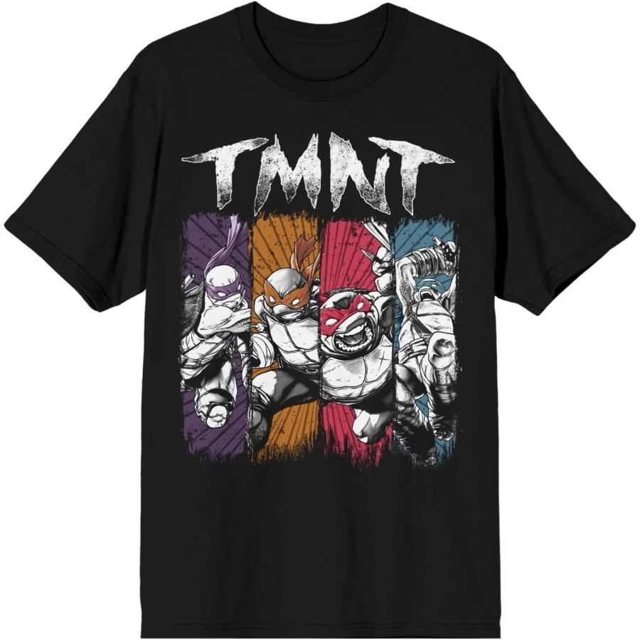 Подростки Мутанты Ниндзя Черепашки Ретро Краска Черная Футболка S