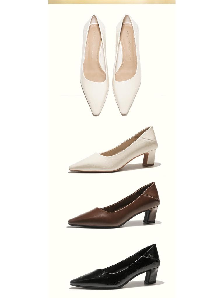 BEIJIANI Sheepskin Chunky Heel Women's Professional High Heels with Convertible Heel Option