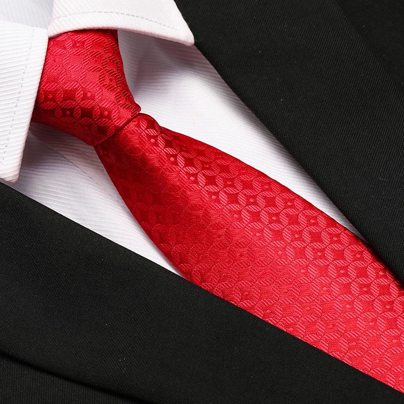 Men'S Formal Wedding Business Tie 8Cm Groom Wedding Banquet Burgundy Tie Hand Zipper Men And Women