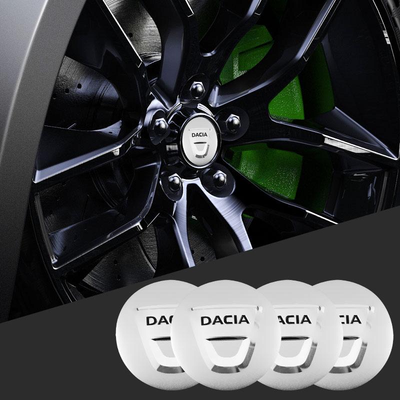 4 ks 56mm Samolepky na středové krytky kol auta Znaky auta Odznaky Nálepky Pro Dacia Duster Logan Sandero Stepway Dokker Lodgy MCV 2019