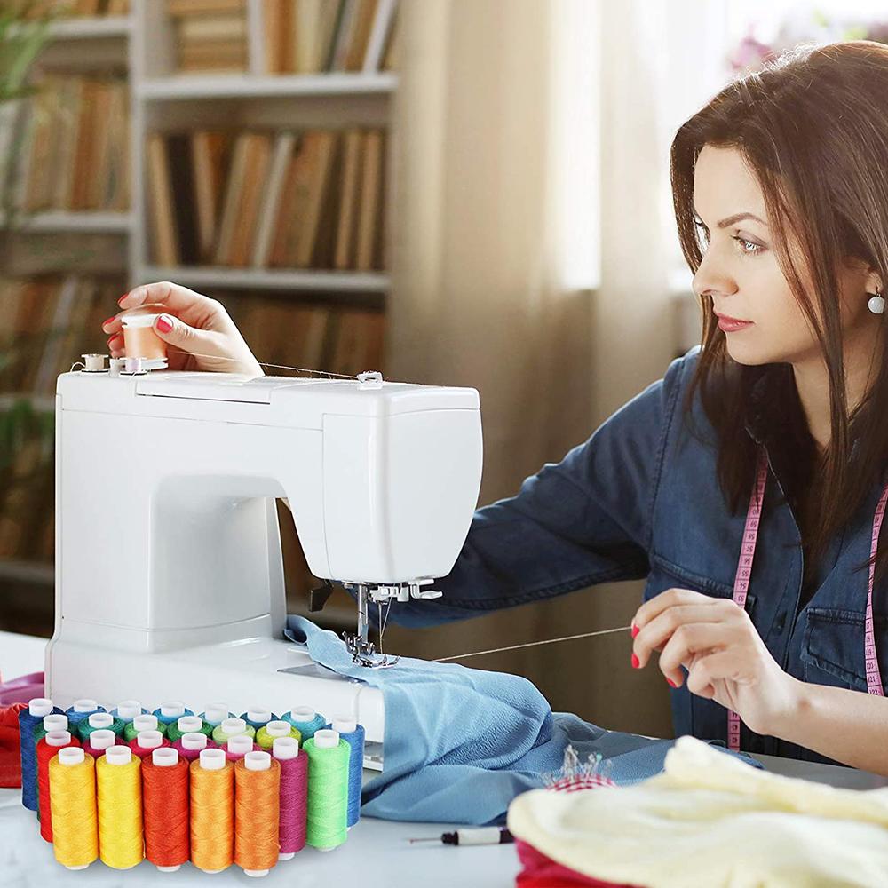 Ensemble de 100 bobines de fil à coudre de couleurs différentes, 250 yards par bobine, fils de polyester multicolores pour broderie, couture, tricot, fournitures de couture