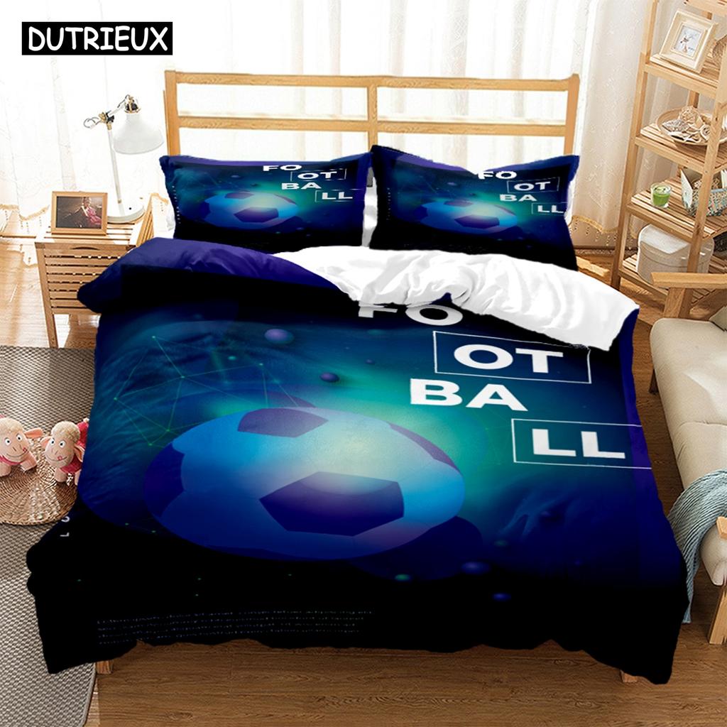 Soccer Cover Digital Print Polyester Bedding Sets Child Kids Covers Boys Bed Linen Set For Teens King Size Bedding Set
