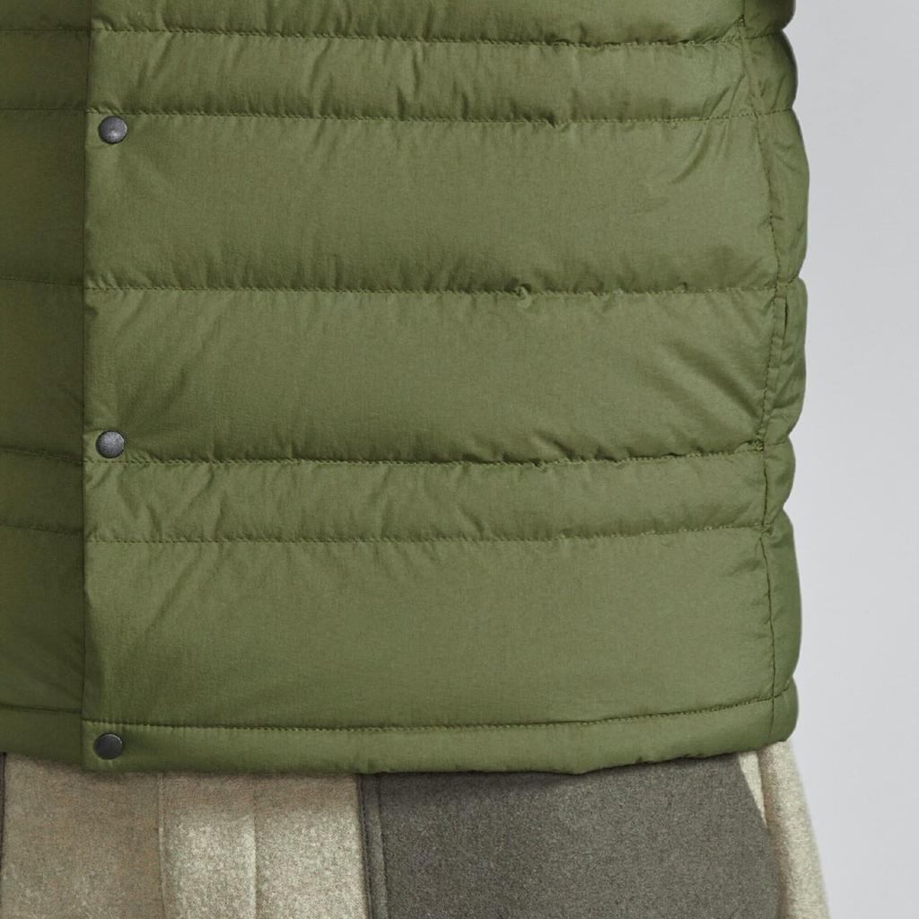 Mizuno Breath Thermo Compact Down Outdoor Sphagnum B2MEB551 Vest, Heat-Generating Material, Men's Jacket, Green,