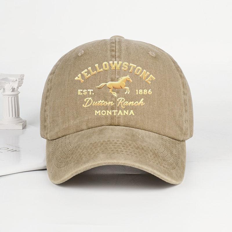 

Кепка-бейсболка Yellowstone с принтом лошади, стираная, легкая, дышащая, регулируемая, унисекс, повседневная одежда и для кемпинга, подарок для фаната Йеллоустоуна хаки