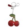 Sparkling Cherry Bag Accessory Fashion Keychain Alloy Texture Cherry Keyrings Suitable for Party and Casual Outfits
