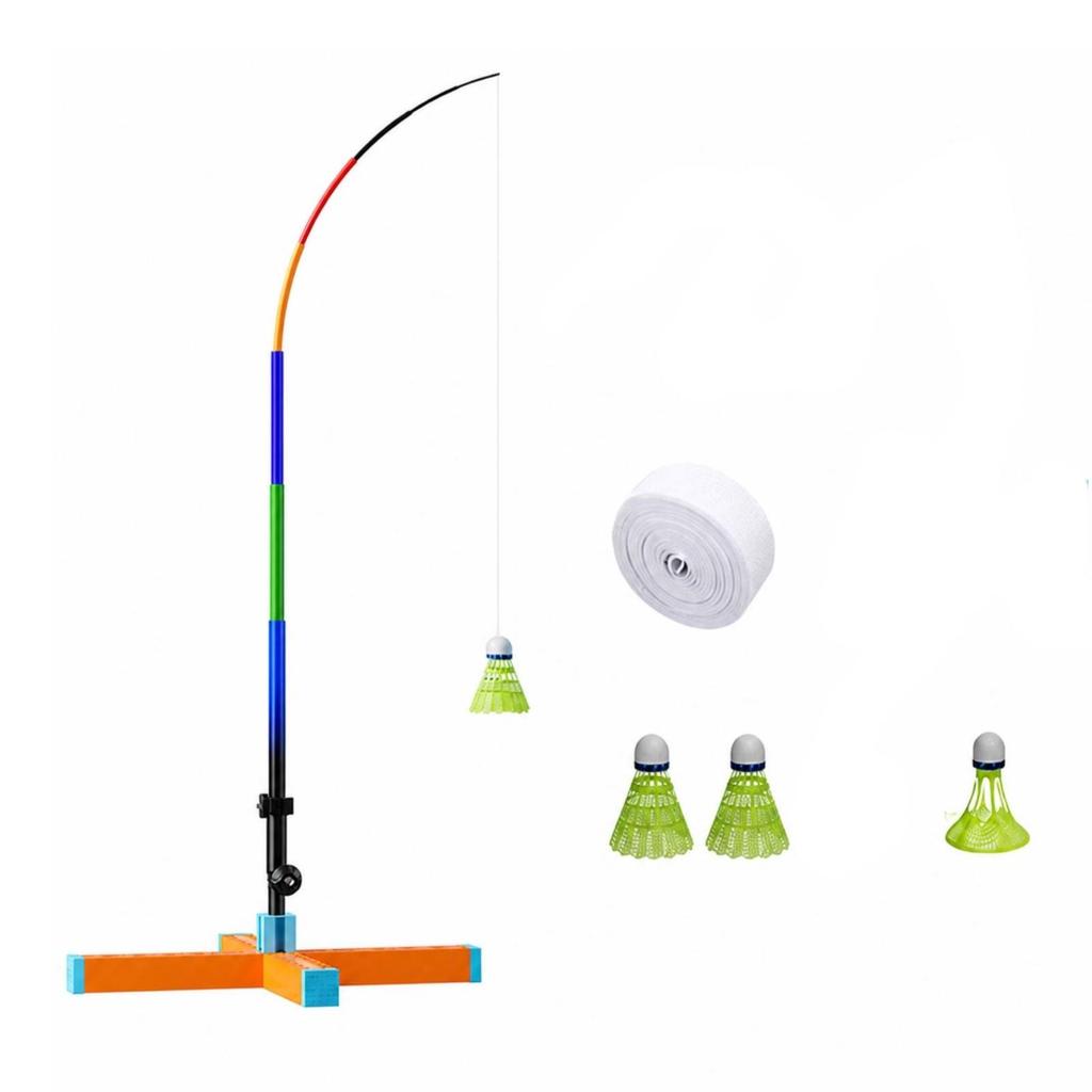 Badminton Rebound Training Device with Water-Fill Base Compact for Amateurs