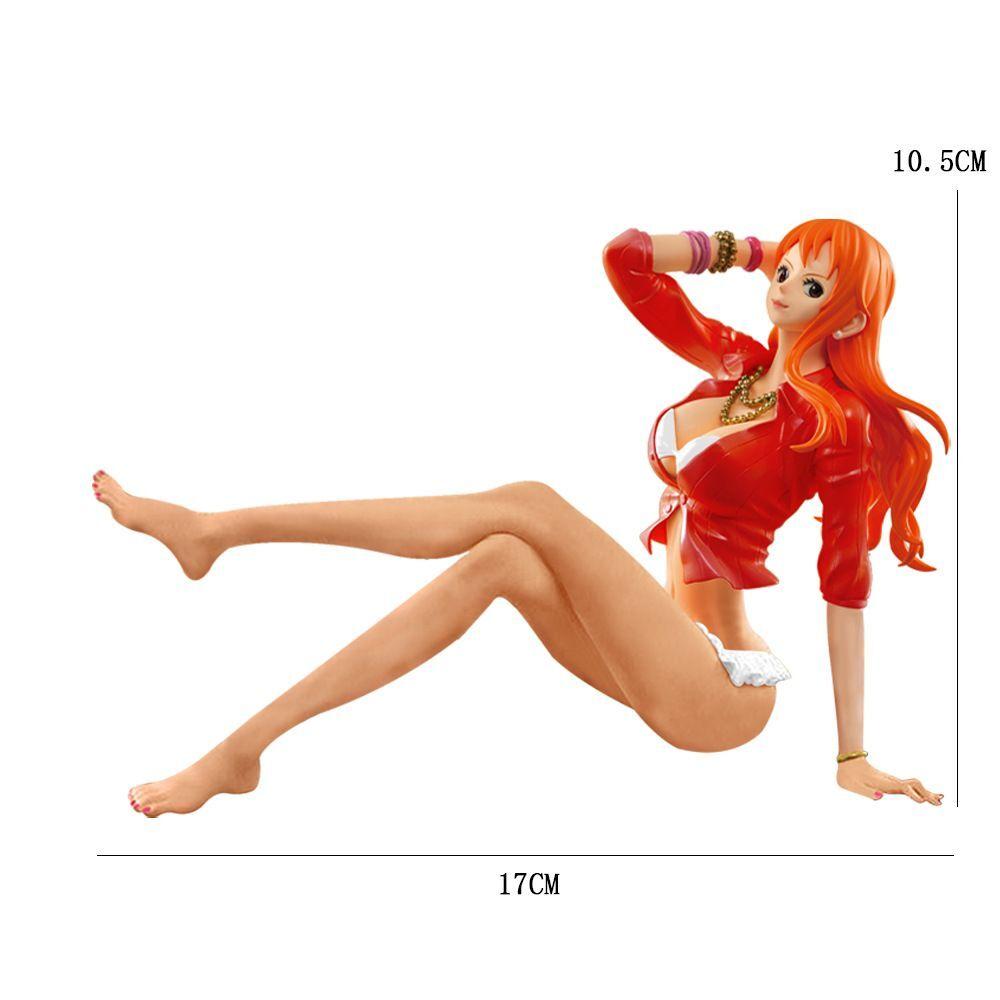 Anime One Piece Sexy Nami Figur Prinzessin Sitzende Version. PVC-Figuren Modellspielzeug Autozubehör Autodekoration