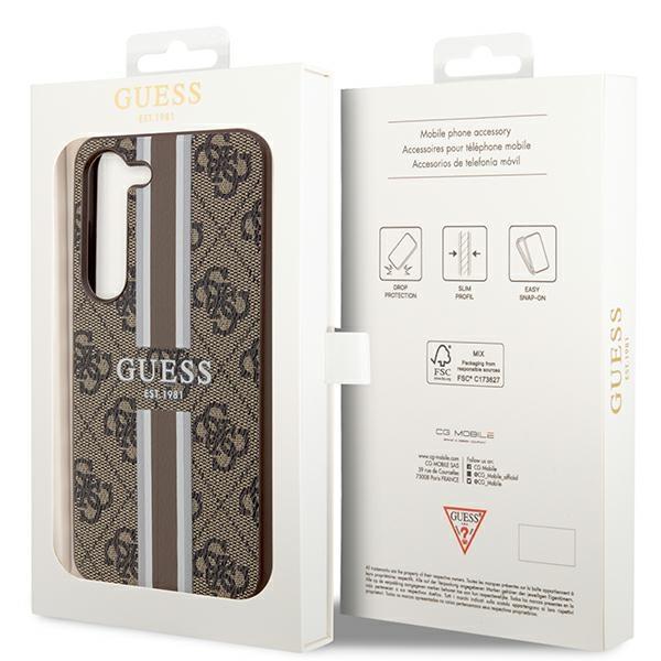 Guess Guhcs23Sp4Rpsw S23 S911 Brązowy/Brown Hardcase 4G Printed Stripe