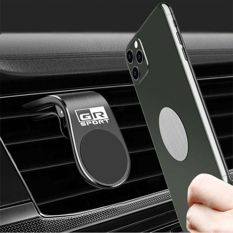 Supporto Magnetico per Telefono Portatile a L per Toyota GR Sport Gazoo Racing Yaris 86 Corolla Hilux Supra C-HR Accessori Magnetici