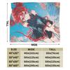 Kasane Teto Blanket Anime Vtuber Plush Novelty Soft Throw Blanket for Bedspread Textile Decor