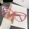 Fashion  Anti-blue Light Glasses Cat Eye Trendy  Luxury Sunglasses Female Vintage Lens Plain Eyewear UV400