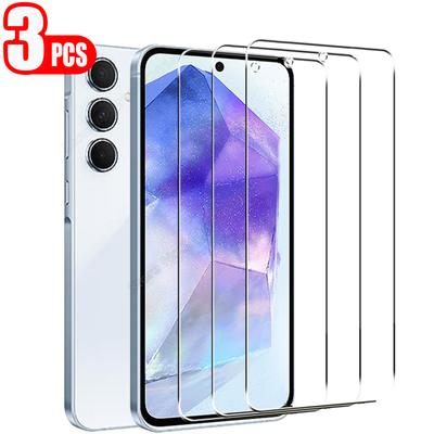 3 τμχ HD Clear Screen Tempered Glass Protectors για Samsung Galaxy A05 A05S A15 A25 4G 5G A35 A55 A04 A04S A14 A24 A34 A54 M14 M34 M54 M15 M25 M35 M55