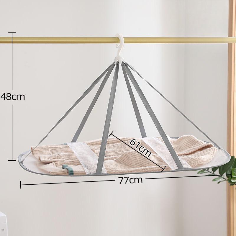 

3-Tier Foldable Clothes Drying Rack No Fence Laundry Hanging Dryer Net for Sweaters Underwear Clothes