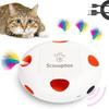 Electric Rotating Cat Turntable Toy Rechargeable Smart Interactive Teaser Stick Automatic Self Play Pet Toy