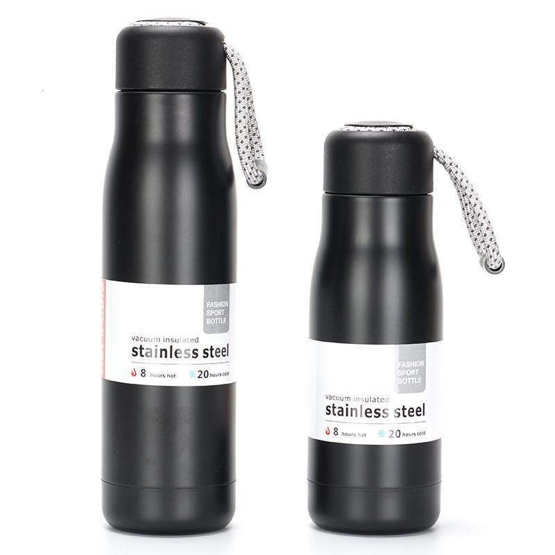 New Rope Sports Water Bottle Steel Thermos Cup Outdoor Handy Water Cup Knight Cup Durable Durable Useful Useful