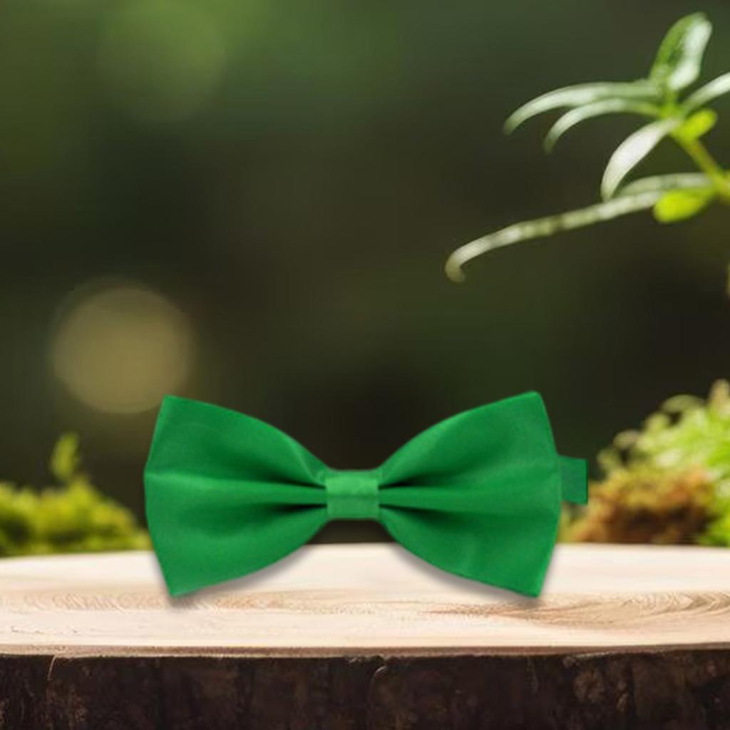 Unisex Green Cylinder Hat Bowtie Set Wide Border Hat Costume Decoration for Parties and Event