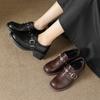 Women'S Vintage British Style Loafers Jk College Style Thick Sole Dress Women'S Shoes Elegant Casual Leather Shoes Zapatos Mujer
