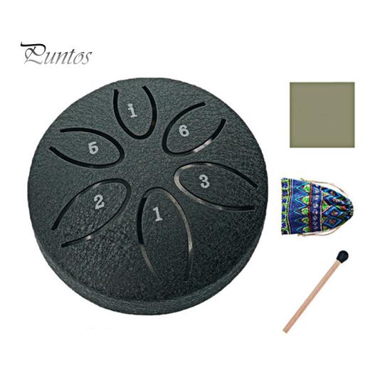 Steel Tongue Drum for Kids 3 Inches 6 Notes Mini Rain Drums Outside Rain Music Maker with Mallets And Music Book for Garden Camping Meditation Yoga