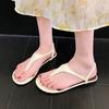 2025 summer new round toe with flat bottom fashion belt buckle holiday Rome beach women's sandals