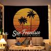 VIKAMA Summer Vintage Tropical Tapestry Bohemian Wall Decor Tapestry Dormitory Bedroom Backdrop Strong Room Decoration