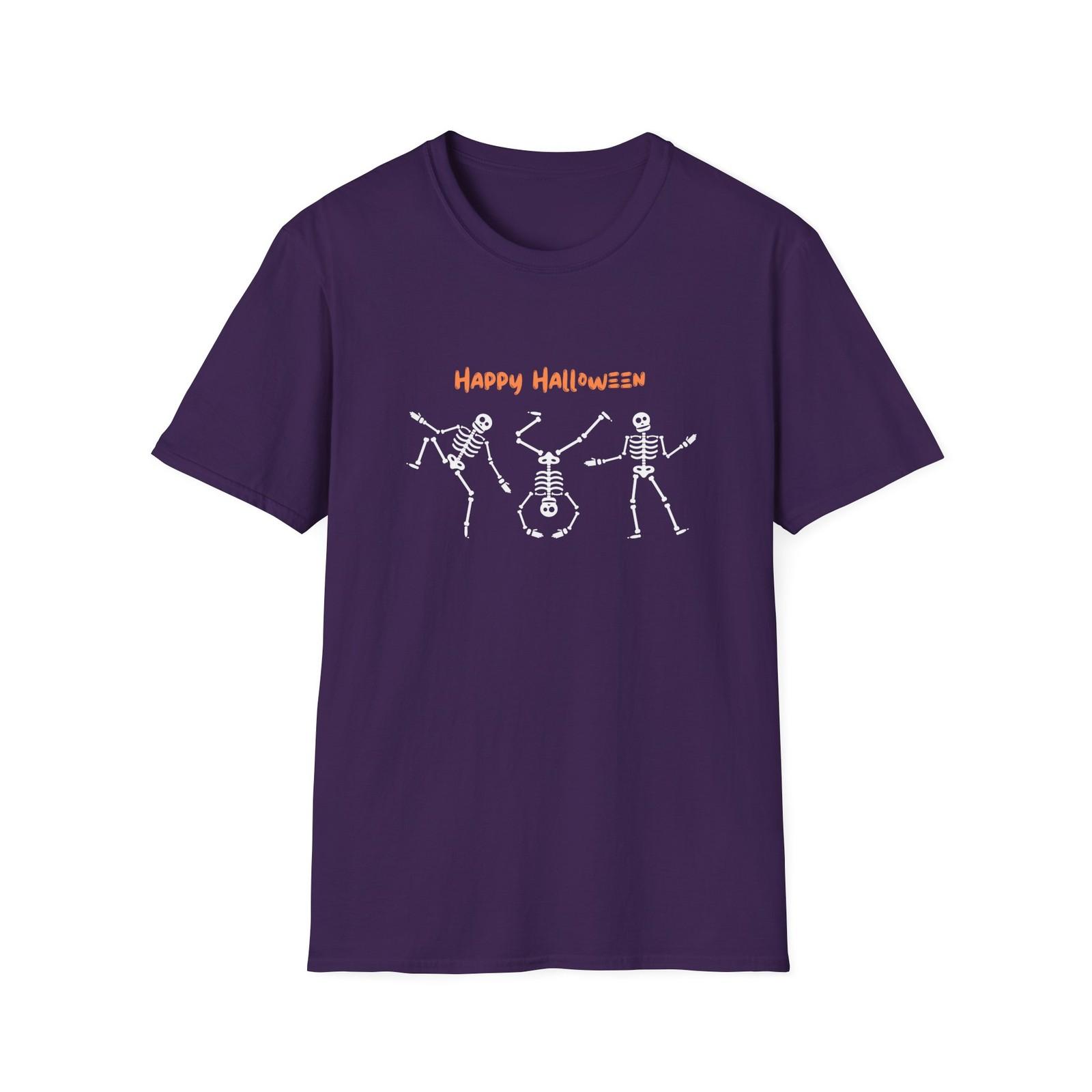 Halloween Skeleton Gymnast T-Shirt, Unisex Tee, Spooky Shirt S