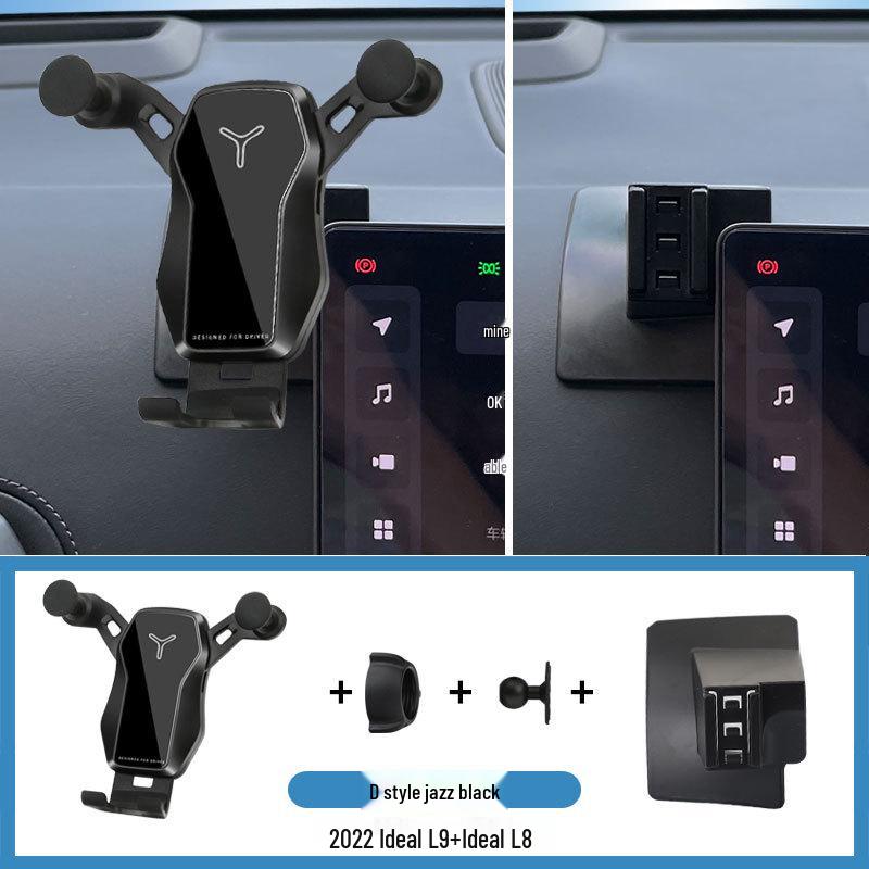 

Compatible with 22 Models: Ideal L8/L9 Car Phone Holder with Wireless Charging and Navigation