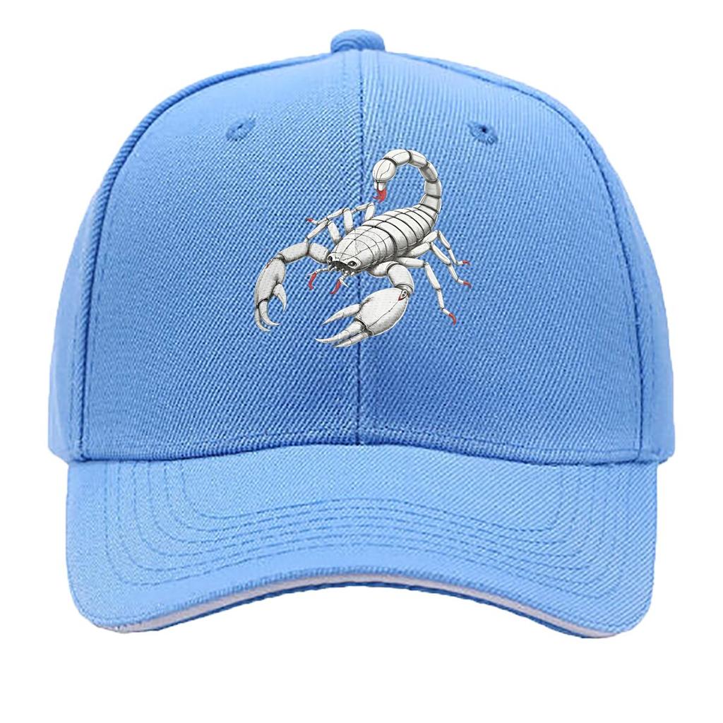Unisexs Black Scorpion Graphic Hat Wide Brim Hunting Camping Casual Outdoors Bold Scorpion Desig Sandwich Baseball Cap