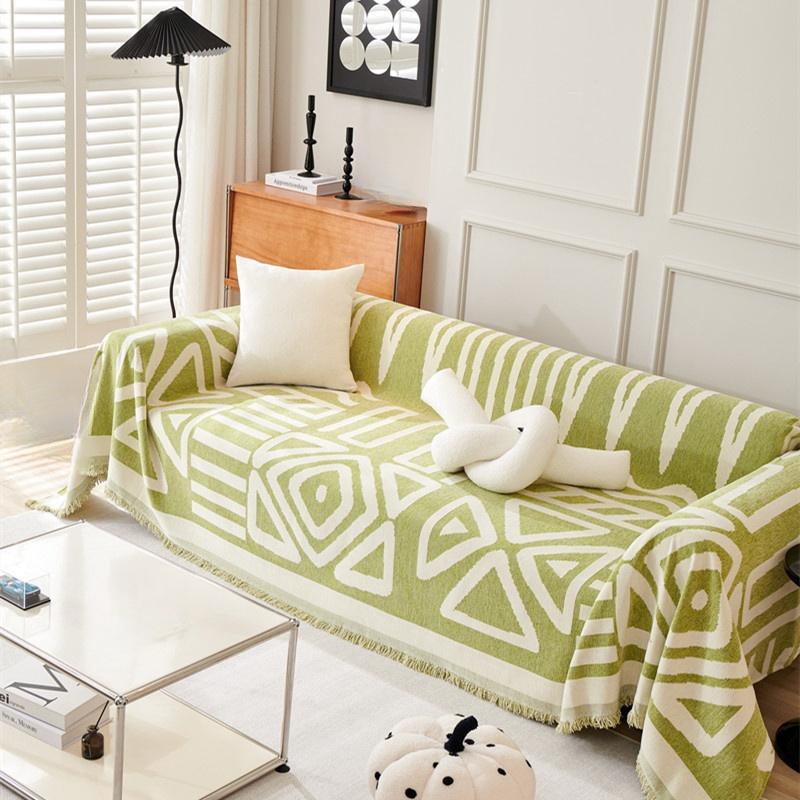 1PC Bohemian Style Double-Sided Fringe Chenille Hair Towel Soft and Comfortable Home Sofa Decoration For Camping Picnic Blanket