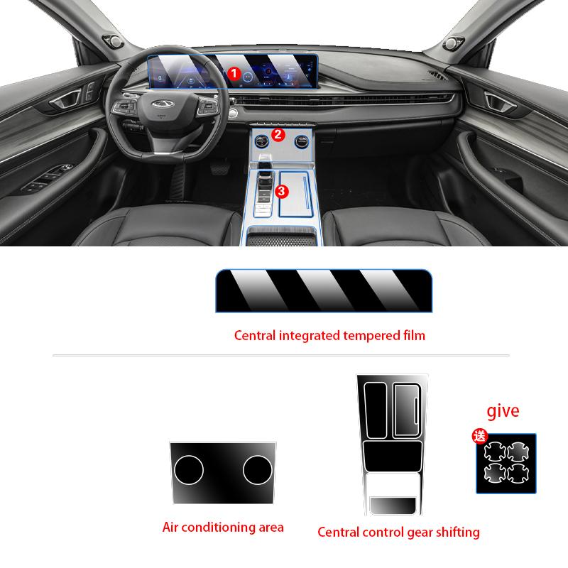 Chery Tiggo 8 Pro Central Control LCD Screen Glass Tempered HD Protective Film Car Interior Sticker