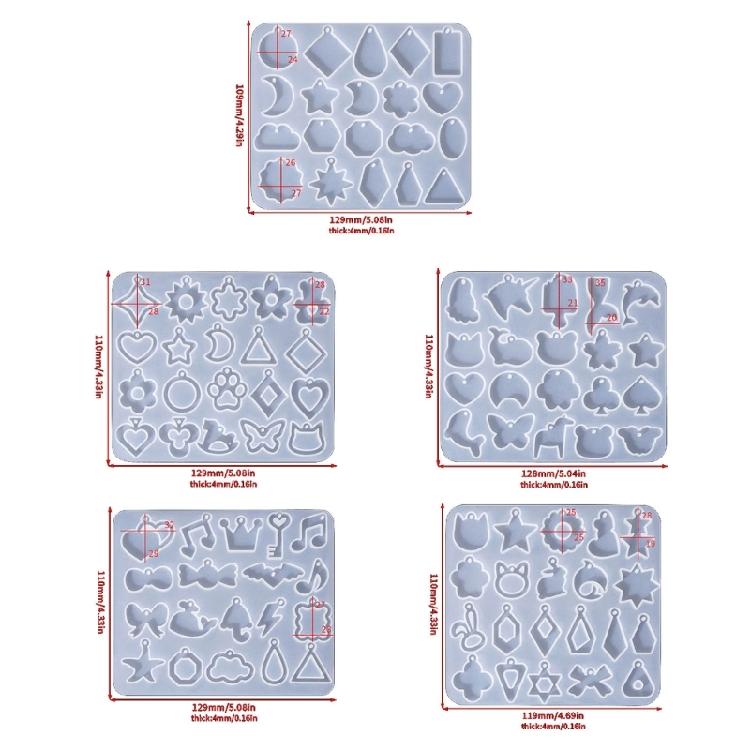 Silicone Mold Kit for Artistic Earrings Ear Pendant Silicone Molds Epoxy Mould