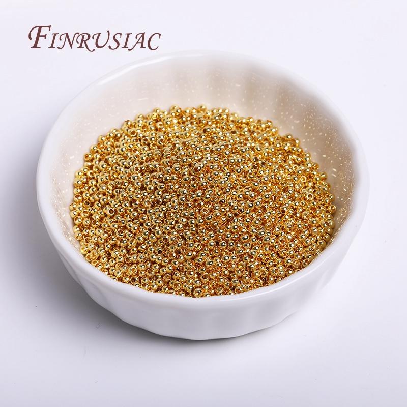18K Real Gold Plating Spacer Beads For DIY Handmade Bracelets Necklace Beading Accessories Jewelry Making Supplies Wholesale