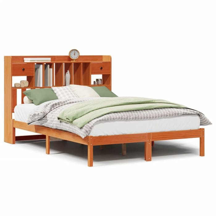 VidaXL Bunk Bed Without Mattress Wax Brown 140x200 Cm Solid Pine, Bed, Bedroom Furniture, Bed with 3321644