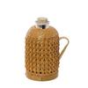 Bamboo Rattan Hot Water Bottle & Retro Thermos for Winter Tea Gatherings