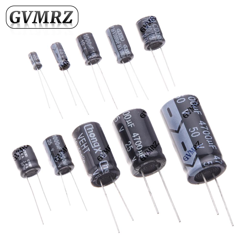 1UF 2.2UF 4.7UF 10UF Electrolytic Capacitor 1000UF 22UF 33UF 47UF 470UF 100UF 220UF 50V 10V 16V 6.3V 25V 35V