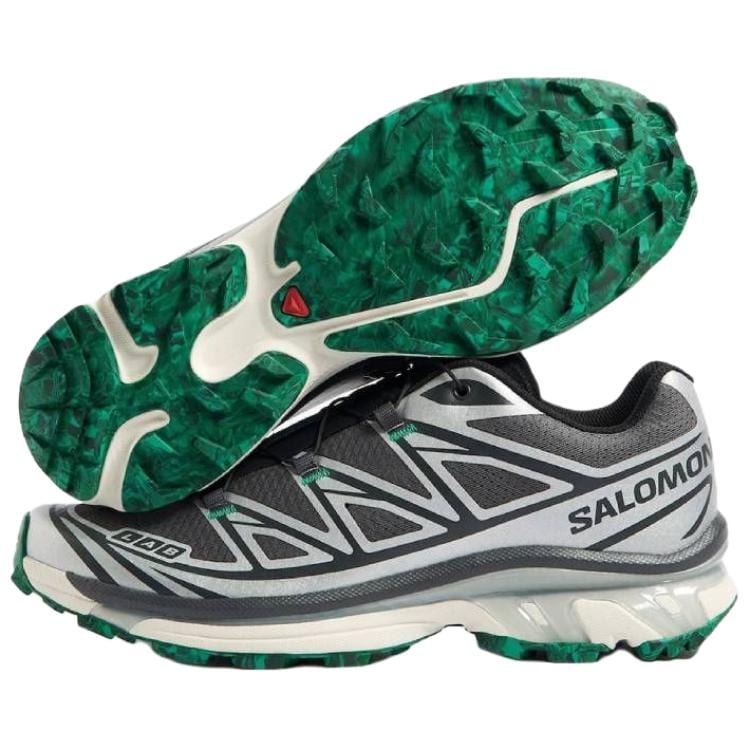 SALOMON x END. XT 6 Low top Casual Trail Running Training City Commuting Running Shoes Unisex Gray Black Green L47953100