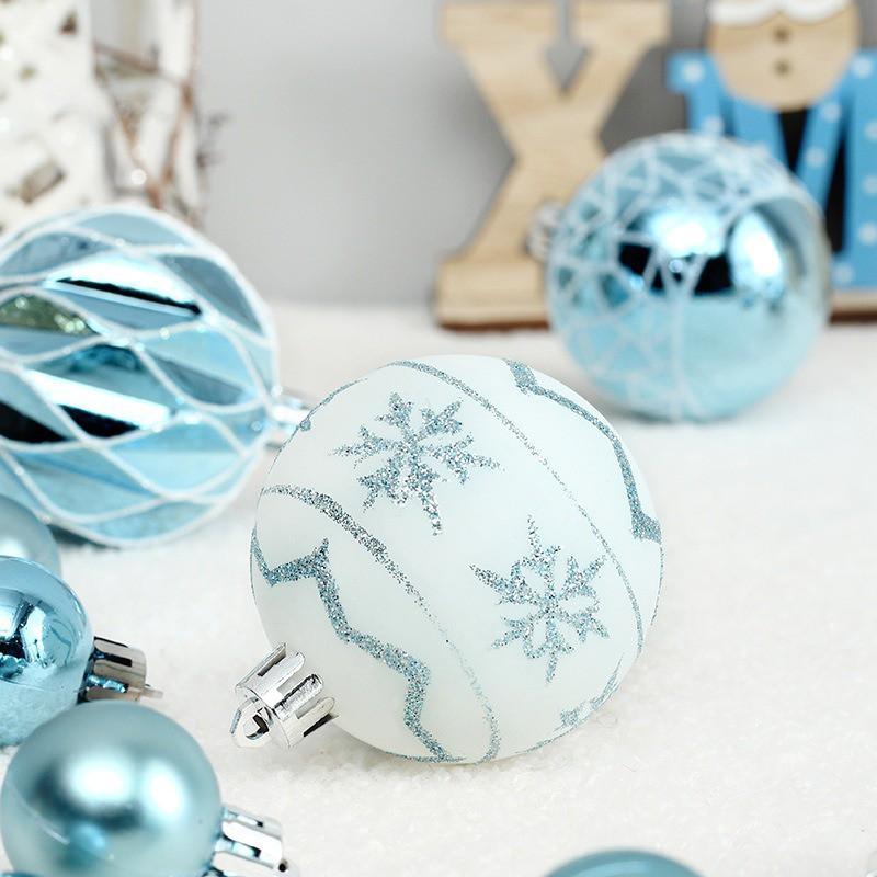 73pcs Christmas Baubles Set House Shaped Gift Box Decor Hanging Ornaments Tree Decorations
