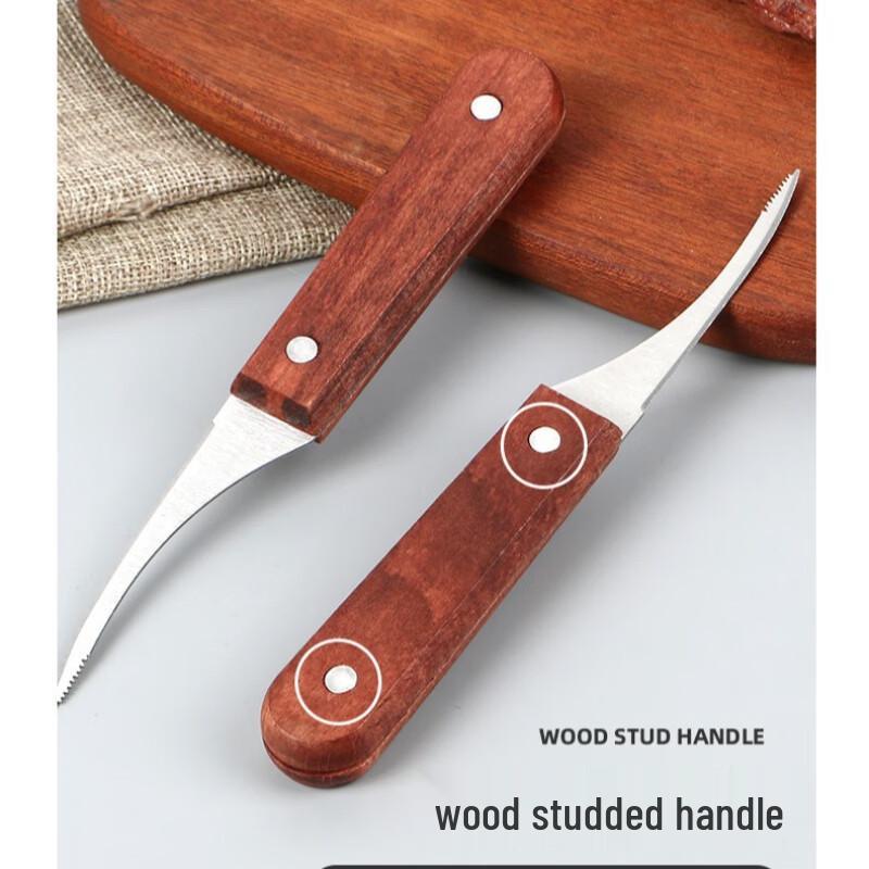 Zhishi Wooden Handle Shrimp Peeler & Deveiner Tool