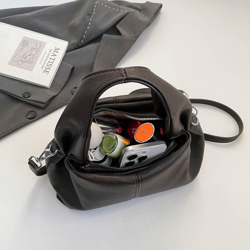 New PU Solid Color Zipper Temperament Crossbody Bags Waterproof Durable Women's Handbags Sense of Luxury Versatile Sweet Bags