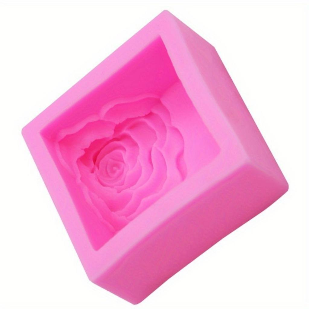 1PC 3D Rose Flower Silicone Soap Mold Silicone DIY Handmade Mould for Soap Making Candle Polymer Clay Molds Crafts DIY Forms