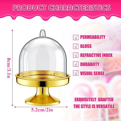 12/24pcs Mini Dessert Cupcake Stand with Lid Chocolate Candy Cake Display Holder For Birthday Party Wedding Decoration Supplies