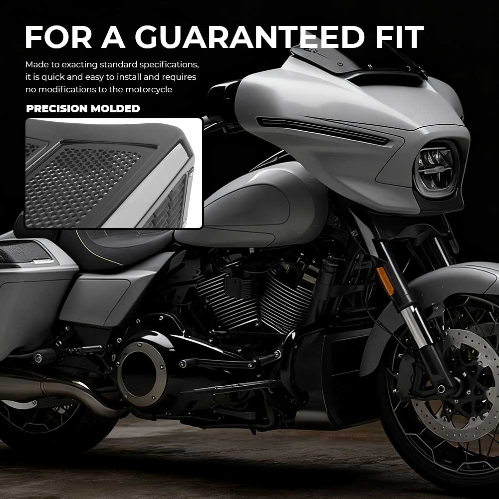 Motorcycle Gloss Black Front Chin Spoilers Lower Fairing Cooler Radiator Cover For Harley CVO Road Glide ST FLTRXSTSE 2024-2025
