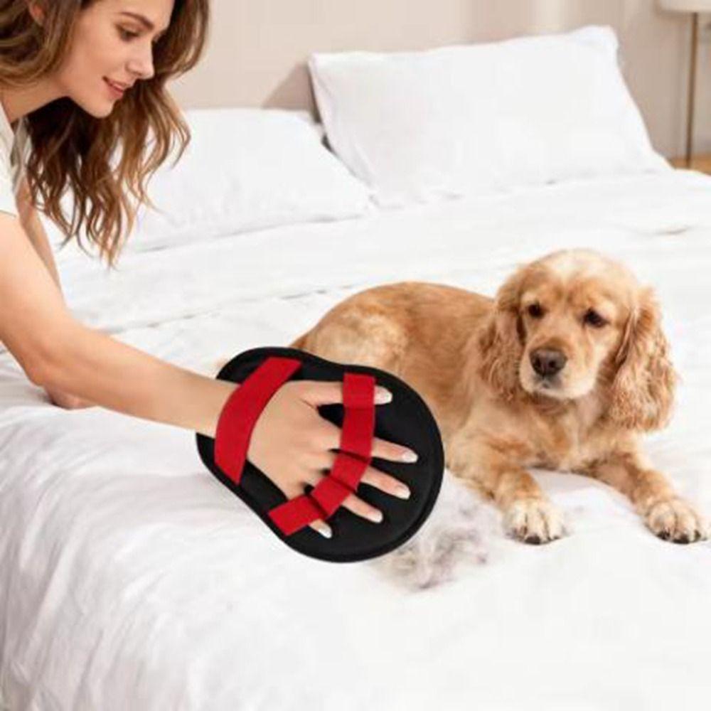 Reusable 5-Finger Grooming Cleaner Cloth Electrostatic Cleaner Pet Hair Removal Glove  Furniture