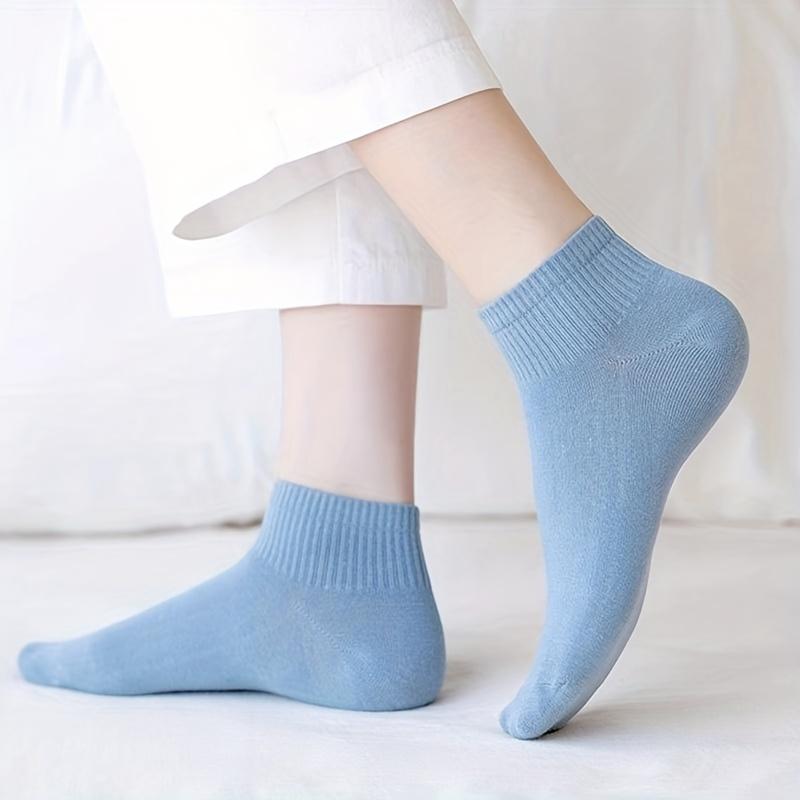 10 Paar Einfarbige Kurze Socken, Lässige Bequeme Allround-Niedriggeschnittene Socken, Damenstrümpfe & Strumpfwaren