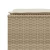5 Piece Garden Sofa Set with Cushions Beige Poly Rattan